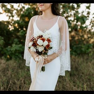 David’s Bridal Sequin/Gem Cape